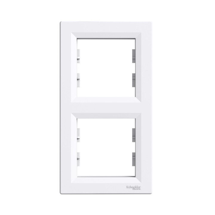 Рамка 2 поста вертикальна Schneider Electric EPH5810221 Asfora, білий, пластик · Schneider Electric · schneider-electric-eph5810221