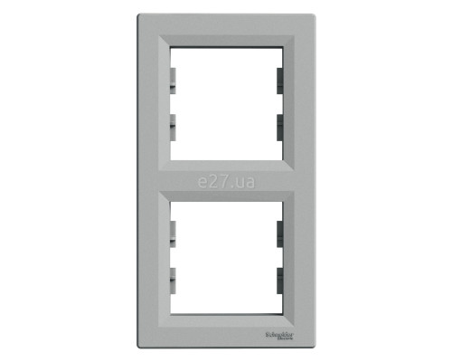 Рамка 2 поста вертикальна Schneider Electric EPH5810261 Asfora, алюміній, пластик