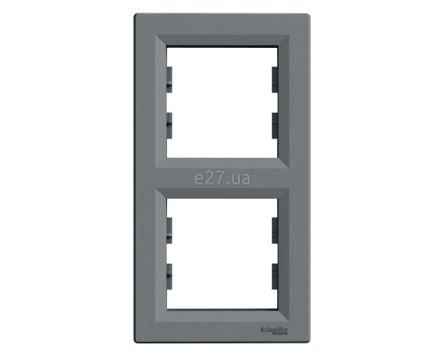 Рамка 2 поста вертикальна Schneider Electric EPH5810262 Asfora, сталь, пластик