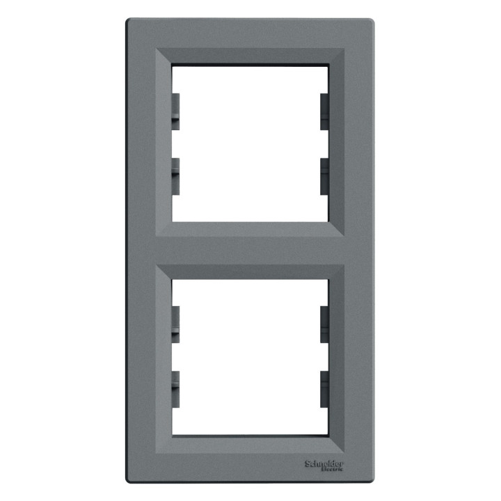Рамка 2 поста вертикальна Schneider Electric EPH5810262 Asfora, сталь, пластик · Schneider Electric · schneider-electric-eph5810262