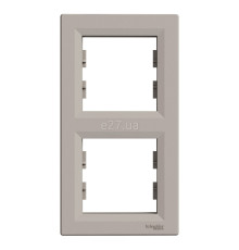 Рамка 2 поста вертикальна Schneider Electric EPH5810269 Asfora, бронза, пластик