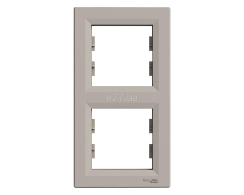 Рамка 2 поста вертикальна Schneider Electric EPH5810269 Asfora, бронза, пластик