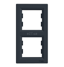 Рамка 2 поста вертикальна Schneider Electric EPH5810271 Asfora, антрацит, пластик