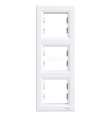 Рамка 3 поста вертикальна Schneider Electric EPH5810321 Asfora, білий, пластик
