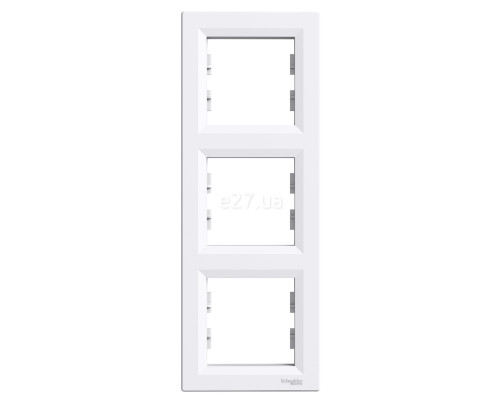 Рамка 3 поста вертикальна Schneider Electric EPH5810321 Asfora, білий, пластик