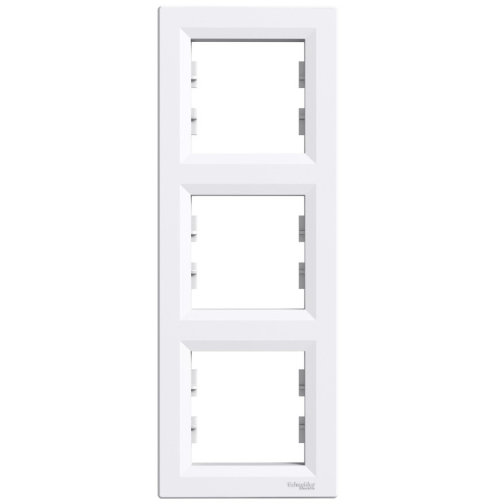 Рамка 3 поста вертикальна Schneider Electric EPH5810321 Asfora, білий, пластик · Schneider Electric · schneider-electric-eph5810321