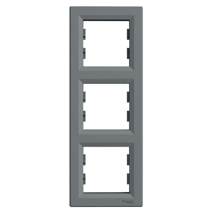 Рамка 3 поста вертикальна Schneider Electric EPH5810362 Asfora, сталь, пластик · Schneider Electric · schneider-electric-eph5810362