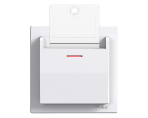 Вимикач картковий Schneider Electric EPH6200121 Asfora, білий, пластик, для врізного монтажу