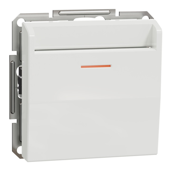 Вимикач картковий Schneider Electric EPH6270121 Asfora, 10A, білий, пластик, ip20, з підсвіткою, для врізного монтажу · Schneider Electric · schneider-electric-eph6270121
