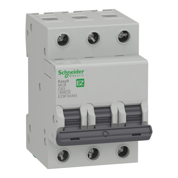 Автоматичний вимикач Schneider Electric EZ9F34350 Easy9, 3P, 50A, C, 4.5kA, на DIN-рейку · Schneider Electric · schneider-electric-ez9f34350