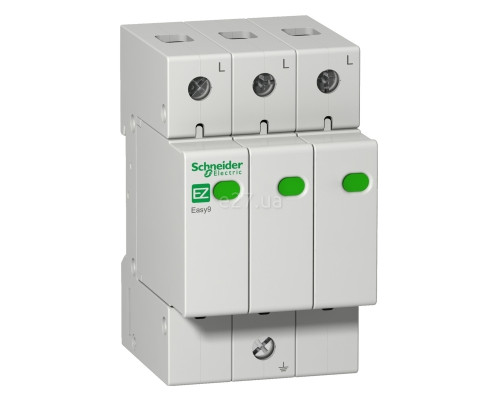 Пристрій захисту від імпульсних перенапруг (ПЗІП) Schneider Electric EZ9L33345 Easy9 400V, 45kA, 3P, на DIN-рейку
