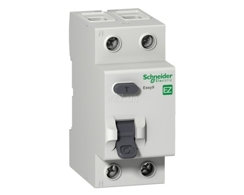 Вимикач диференціального струму, УЗО Schneider Electric EZ9R14225 Easy9, 2P, 25A, 10mA, AC, на DIN-рейку