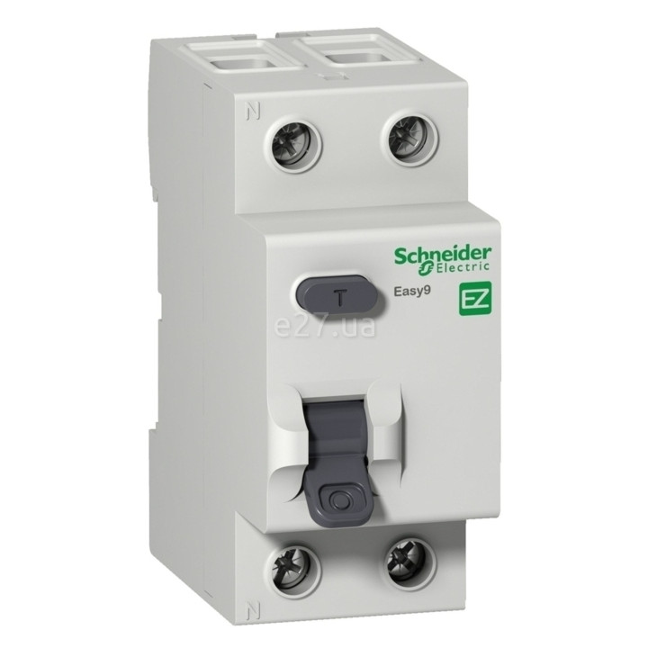 Вимикач диференціального струму, УЗО Schneider Electric EZ9R54263 Easy9, 2P, 63A, 100mA, AC, на DIN-рейку · Schneider Electric · schneider-electric-ez9r54263