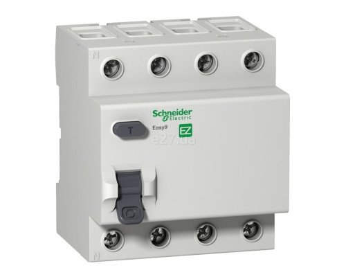 Вимикач диференціального струму, УЗО Schneider Electric EZ9R54440 Easy9, 4P, 40A, 100mA, AC, на DIN-рейку