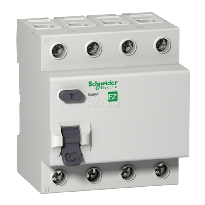 Вимикач диференціального струму, УЗО Schneider Electric EZ9R64463 Easy9, 4P, 63A, 300mA, AC, на DIN-рейку · Schneider Electric · schneider-electric-ez9r64463