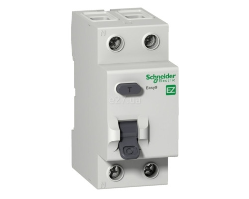 Вимикач диференціального струму, УЗО Schneider Electric EZ9R84263 Easy9, 2P, 63A, 300mA, A, на DIN-рейку