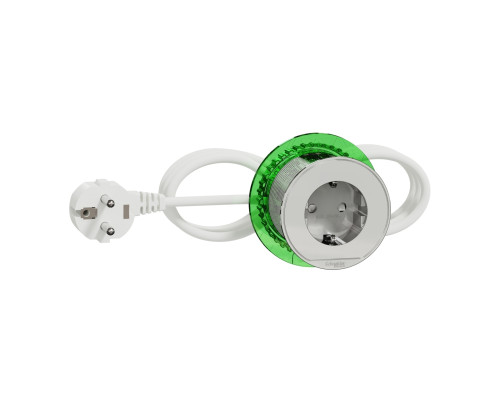 Розетковий блок в стіл Schneider Electric INS44000 Unica New System+, білий, пластик, із заземленням, Schuko, без захисної кришки, зі шторками, для врізного монтажу