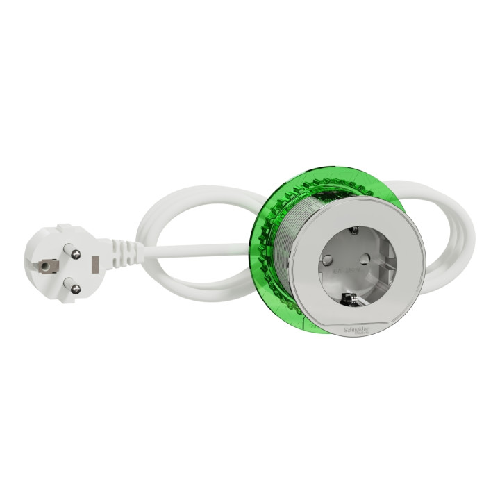 Розетковий блок в стіл Schneider Electric INS44000 Unica New System+, білий, пластик, із заземленням, Schuko, без захисної кришки, зі шторками, для врізного монтажу · Schneider Electric · schneider-electric-ins44000