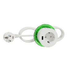 Розетковий блок в стіл Schneider Electric INS44004 Unica New System+, білий, пластик, із заземленням, Schuko, без захисної кришки, зі шторками, для врізного монтажу