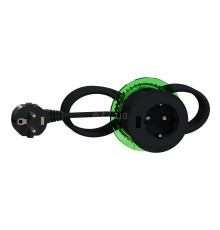 Розетковий блок в стіл Schneider Electric INS44005 Unica New System+, антрацит, пластик, із заземленням, Schuko, без захисної кришки, зі шторками, для врізного монтажу