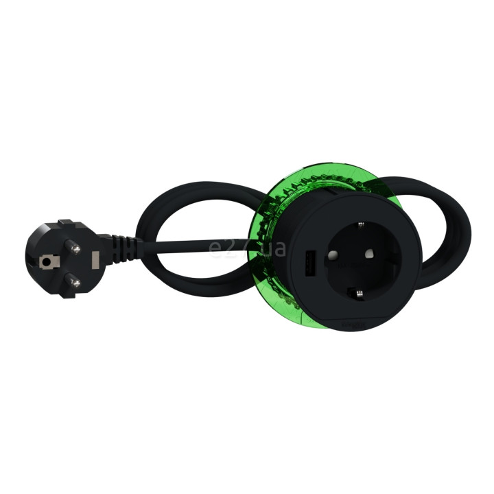 Розетковий блок в стіл Schneider Electric INS44005 Unica New System+, антрацит, пластик, із заземленням, Schuko, без захисної кришки, зі шторками, для врізного монтажу · Schneider Electric · schneider-electric-ins44005