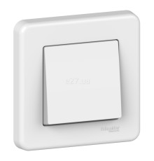Перемикач перехресний 1-клавішний Schneider Electric LNA0500321 Leona, білий, пластик, без підсвітки та індикації, для врізного монтажу