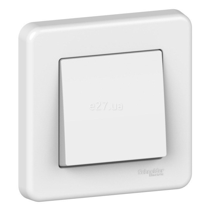 Перемикач перехресний 1-клавішний Schneider Electric LNA0500321 Leona, білий, пластик, без підсвітки та індикації, для врізного монтажу · Schneider Electric · schneider-electric-lna0500321