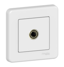 Розетка TV одиночна Schneider Electric LNA3200121 Leona, білий, пластик, для врізного монтажу