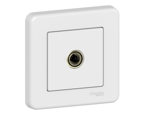 Розетка TV одиночна Schneider Electric LNA3200121 Leona, білий, пластик, для врізного монтажу
