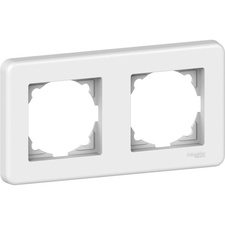 Рамка 2 поста Schneider Electric LNA5800221 Leona, білий, пластик · Schneider Electric · schneider-electric-lna5800221
