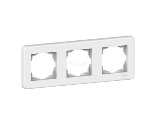 Рамка 3 поста Schneider Electric LNA5800321 Leona, білий, пластик