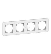 Рамка 4 поста Schneider Electric LNA5800421 Leona, білий, пластик