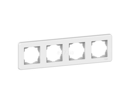 Рамка 4 поста Schneider Electric LNA5800421 Leona, білий, пластик