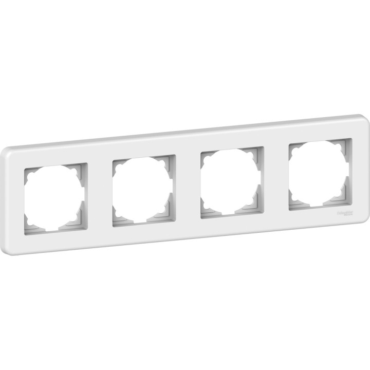 Рамка 4 поста Schneider Electric LNA5800421 Leona, білий, пластик · Schneider Electric · schneider-electric-lna5800421