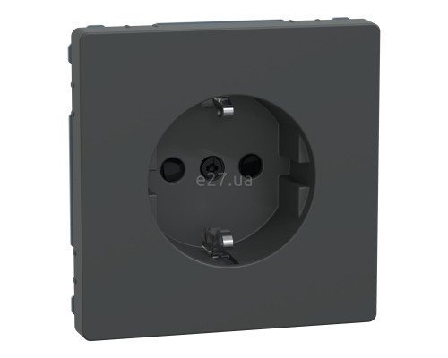 Розетка 220В Schneider Electric MEG2300-6034 Merten System D, антрацит, із заземленням, Schuko