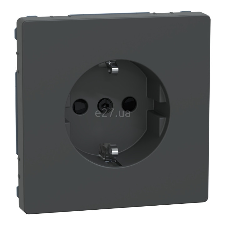 Розетка 220В Schneider Electric MEG2300-6034 Merten System D, антрацит, із заземленням, Schuko · Schneider Electric · schneider-electric-meg2300-6034