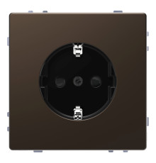 Розетка 220В Schneider Electric MEG2300-6052 Merten System D, мокко, із заземленням, Schuko