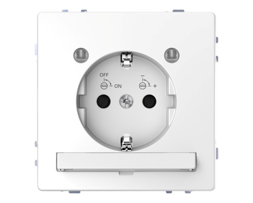 Розетка 220В Schneider Electric MEG2304-6035 Merten System D, білий лотос, із заземленням, Schuko