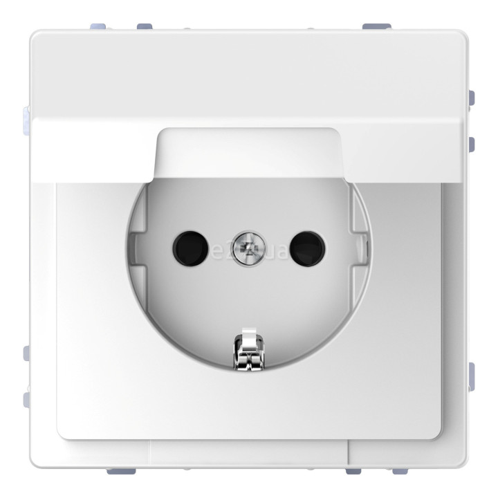 Розетка 220В Schneider Electric MEG2310-6035 Merten System D, білий лотос, із заземленням, Schuko, із захисною кришкою · Schneider Electric · schneider-electric-meg2310-6035