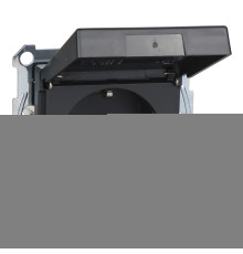 Розетка 220В Schneider Electric MEG2314-0414 Merten System M, антрацит, із заземленням, Schuko, ip44, із захисною кришкою