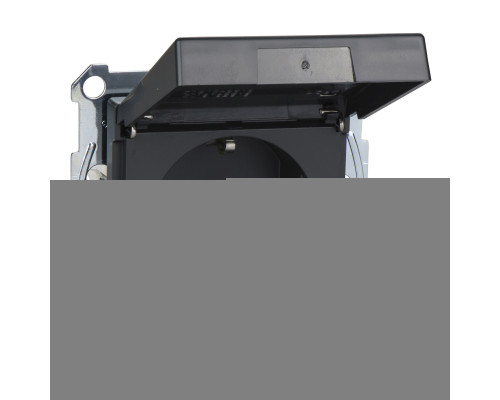 Розетка 220В Schneider Electric MEG2314-0414 Merten System M, антрацит, із заземленням, Schuko, ip44, із захисною кришкою