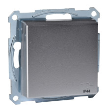Розетка 220В Schneider Electric MEG2314-0460 Merten System M, алюміній, із заземленням, Schuko, ip44, із захисною кришкою