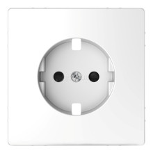 Лицьова панель розетки 220В Schneider Electric MEG2330-6035 Merten System D, білий лотос, із заземленням, Schuko · Schneider Electric · schneider-electric-meg2330-6035
