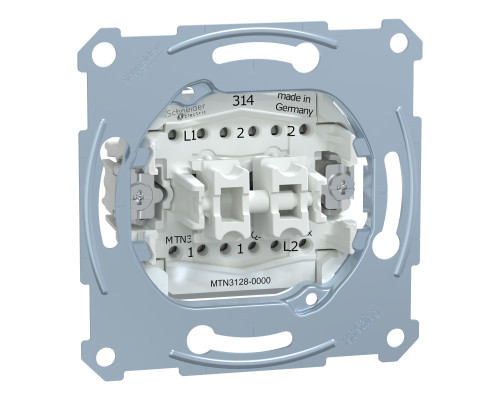 Вимикач 2-клавішний Schneider Electric MEG3128-0000 Merten QuickFlex
