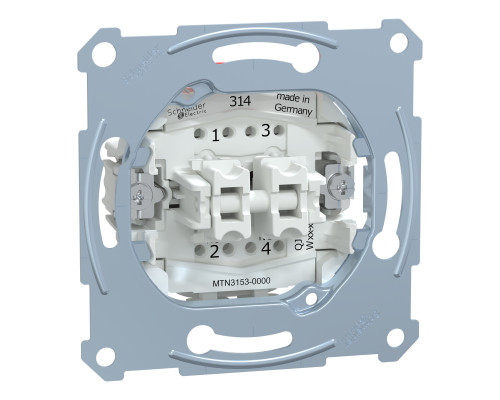 Вимикач 2-клавішний Schneider Electric MEG3153-0000 Merten QuickFlex