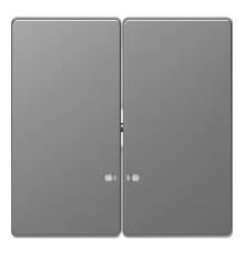 Лицьова панель вимикача Schneider Electric MEG3420-6036 Merten System D, нержавіюча сталь