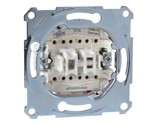 Вимикач 2-клавішний Schneider Electric MEG3626-0000 Merten QuickFlex