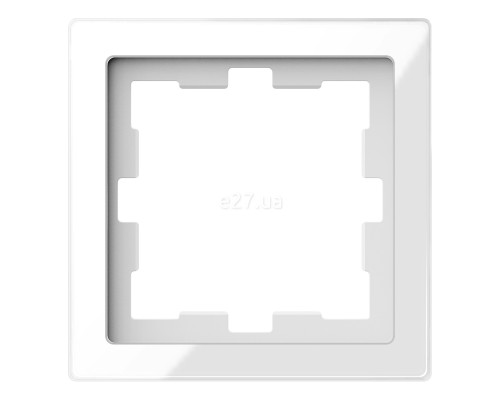 Рамка 1 пост Schneider Electric MEG4010-6520 Merten System D, білий кристал, скло