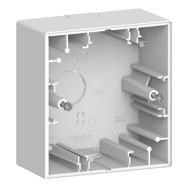 Коробка для зовнішнього монтажу Schneider Electric MEG4014-6535 Merten System D, білий лотос · Schneider Electric · schneider-electric-meg4014-6535