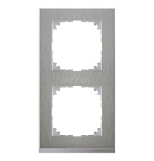 Рамка 2 поста вертикальна Schneider Electric MEG4020-3646 Merten System M, нержавіюча сталь, метал